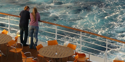 People on a cruise deck