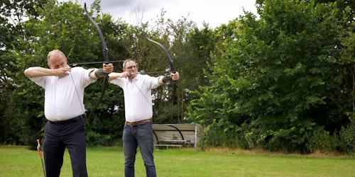 Ed Davey firing arrows