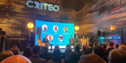 People presenting on a stage at Criteo's Commerce Media Summit