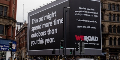 WeRoad billboard