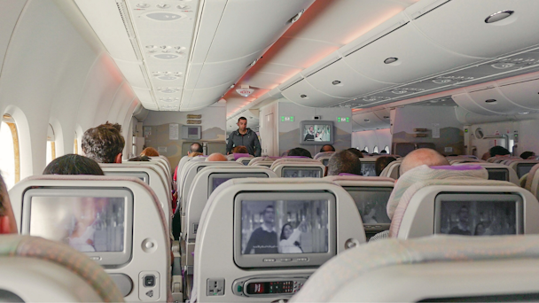 In-flight airplane seatback screens