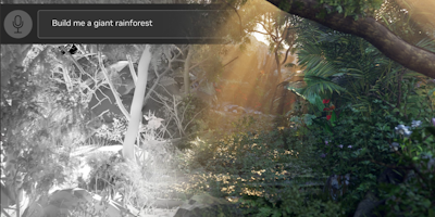 AI generating an image of a rainforest